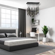 Pendant lamp MONZA BLACK/GOLD 11xG9 8W