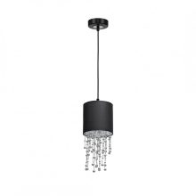 Pendant lamp ALMERIA BLACK/CHROME 1xE27