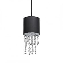 Pendant lamp ALMERIA BLACK/CHROME 1xE27