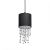 Pendant lamp ALMERIA BLACK/CHROME 1xE27