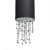 Pendant lamp ALMERIA BLACK/CHROME 1xE27