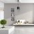 Pendant lamp ALMERIA BLACK/CHROME 1xE27