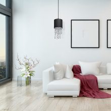Pendant lamp ALMERIA BLACK/CHROME 1xE27