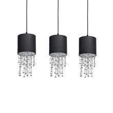 Pendant lamp ALMERIA BLACK/CHROME 3xE27