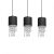 Pendant lamp ALMERIA BLACK/CHROME 3xE27