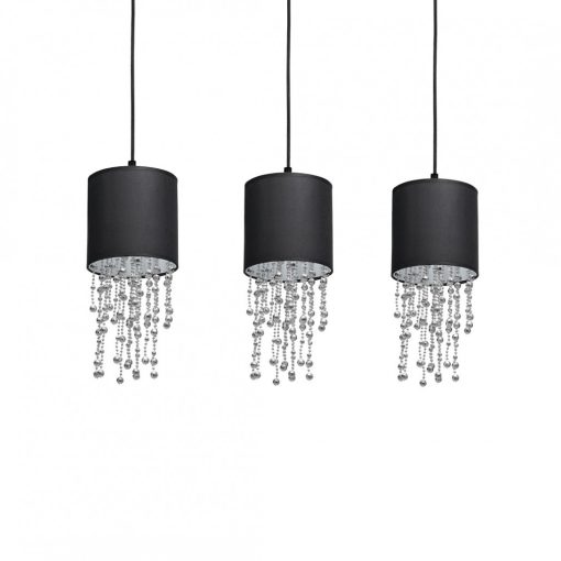 Pendant lamp ALMERIA BLACK/CHROME 3xE27