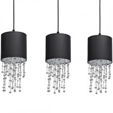 Pendant lamp ALMERIA BLACK/CHROME 3xE27