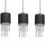 Pendant lamp ALMERIA BLACK/CHROME 3xE27