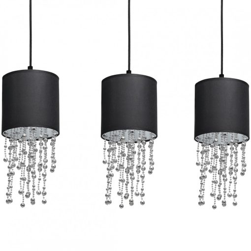 Pendant lamp ALMERIA BLACK/CHROME 3xE27