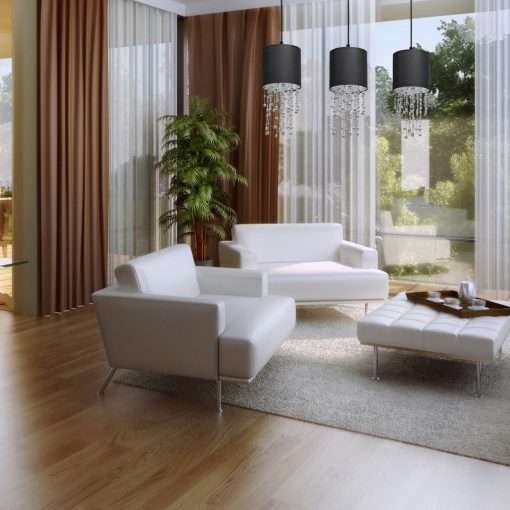 Pendant lamp ALMERIA BLACK/CHROME 3xE27