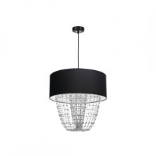 Pendant lamp ALMERIA BLACK/CHROME 1xE27