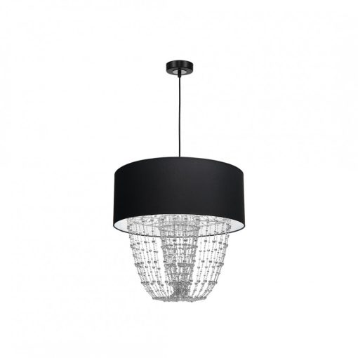 Pendant lamp ALMERIA BLACK/CHROME 1xE27