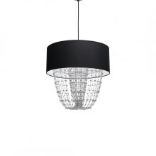 Pendant lamp ALMERIA BLACK/CHROME 1xE27