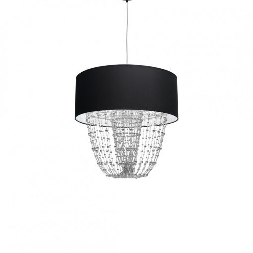Pendant lamp ALMERIA BLACK/CHROME 1xE27