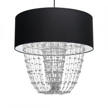 Pendant lamp ALMERIA BLACK/CHROME 1xE27