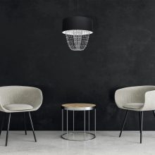 Pendant lamp ALMERIA BLACK/CHROME 1xE27