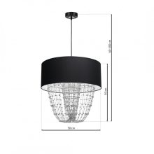 Pendant lamp ALMERIA BLACK/CHROME 1xE27