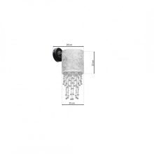 Wall lamp ALMERIA SILVER/BLACK 1xE27