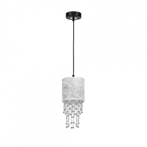 Pendant lamp ALMERIA SILVER/BLACK 1xE27