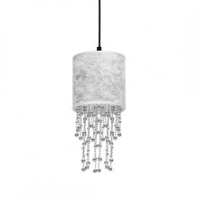 Pendant lamp ALMERIA SILVER/BLACK 1xE27