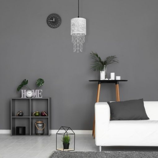 Pendant lamp ALMERIA SILVER/BLACK 1xE27