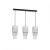 Pendant lamp ALMERIA SILVER/BLACK 3xE27