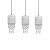 Pendant lamp ALMERIA SILVER/BLACK 3xE27