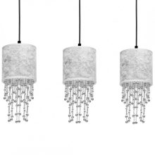 Pendant lamp ALMERIA SILVER/BLACK 3xE27