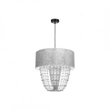 Pendant lamp ALMERIA SILVER/BLACK 1xE27