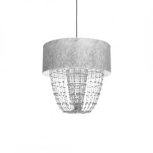 Pendant lamp ALMERIA SILVER/BLACK 1xE27