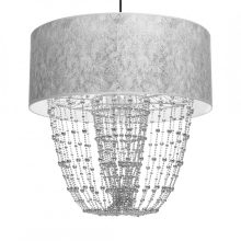Pendant lamp ALMERIA SILVER/BLACK 1xE27