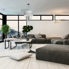 Pendant lamp ALMERIA SILVER/BLACK 1xE27