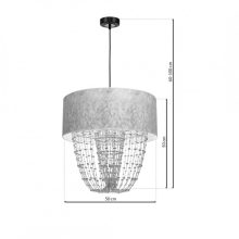 Pendant lamp ALMERIA SILVER/BLACK 1xE27