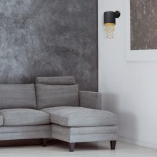 Wall lamp ALMERIA BLACK/GOLD 1xE27