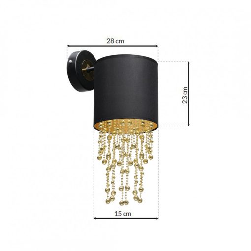 Wall lamp ALMERIA BLACK/GOLD 1xE27