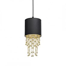 Pendant lamp ALMERIA BLACK/GOLD 1xE27