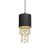 Pendant lamp ALMERIA BLACK/GOLD 1xE27