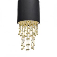 Pendant lamp ALMERIA BLACK/GOLD 1xE27