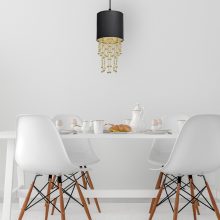 Pendant lamp ALMERIA BLACK/GOLD 1xE27