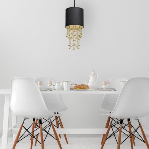 Pendant lamp ALMERIA BLACK/GOLD 1xE27