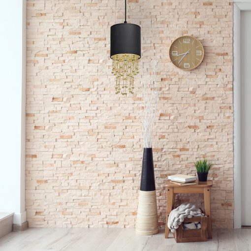 Pendant lamp ALMERIA BLACK/GOLD 1xE27