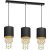Pendant lamp ALMERIA BLACK/GOLD 3xE27