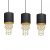 Pendant lamp ALMERIA BLACK/GOLD 3xE27
