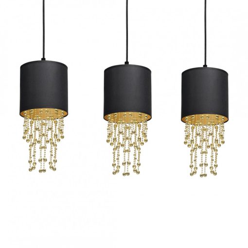 Pendant lamp ALMERIA BLACK/GOLD 3xE27