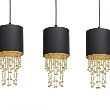 Pendant lamp ALMERIA BLACK/GOLD 3xE27
