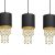 Pendant lamp ALMERIA BLACK/GOLD 3xE27
