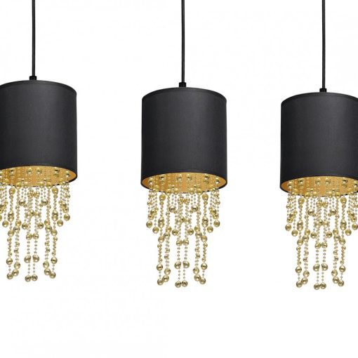 Pendant lamp ALMERIA BLACK/GOLD 3xE27