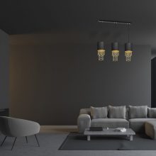 Pendant lamp ALMERIA BLACK/GOLD 3xE27