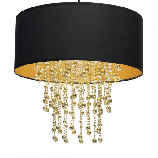 Pendant lamp ALMERIA BLACK/GOLD 1xE27