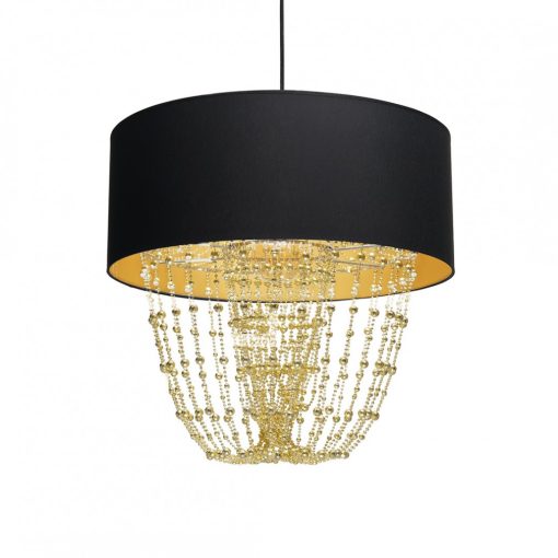 Pendant lamp ALMERIA BLACK/GOLD 1xE27